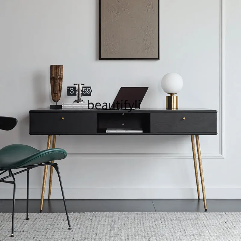 

Nordic Light Luxury Solid Wood Desk Computer Desk Home Study Workbench Desk