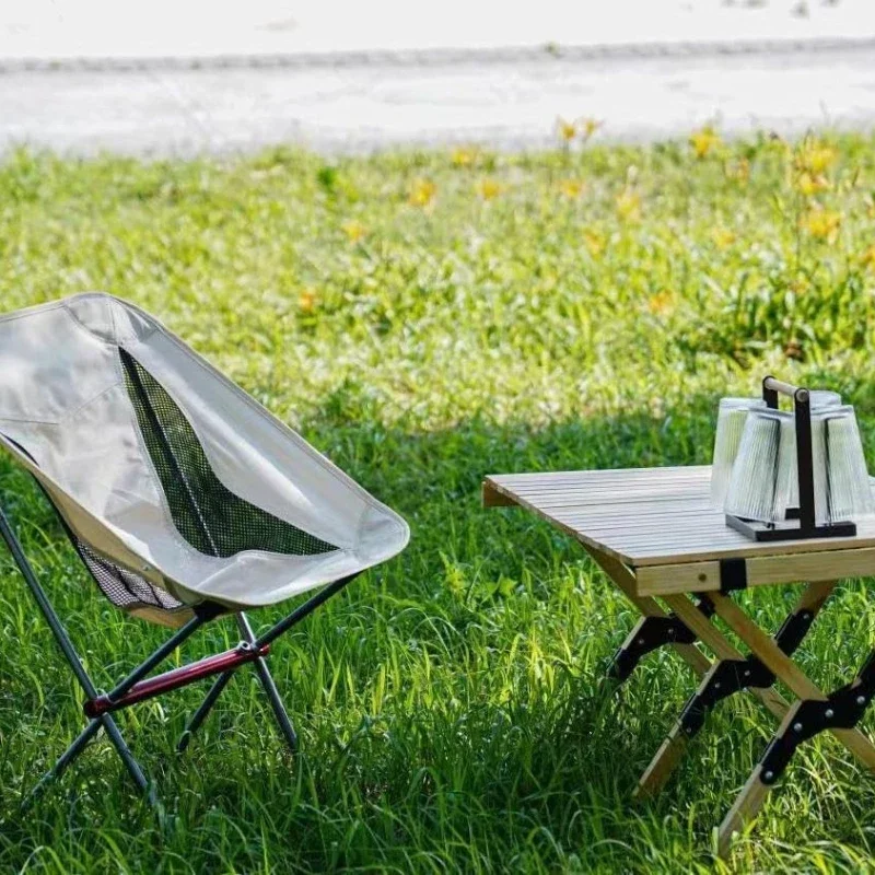 Folding Chair Full-Aluminum Frame Folding Camping Chair Compact and Portable with Carry Bag Outdoor Hiking Fishing Backpacking