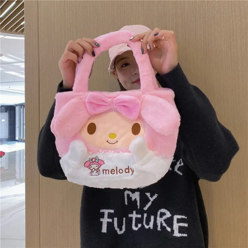 

Cinnamoroll Kuromi Pompompurin My Melody Sanrio Cartoon Cute Plush Handbag Anime Plush Toys for Girls Kids Toys Birthday Gift