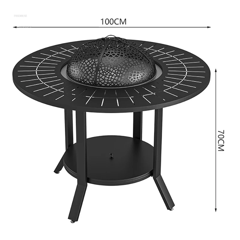 Outdoor Heating Fire Pits Barbecue Table Grilling Stove Indoor Charcoal Brazier Home Heating Stove Outdoor Grill Stand Smokeless
