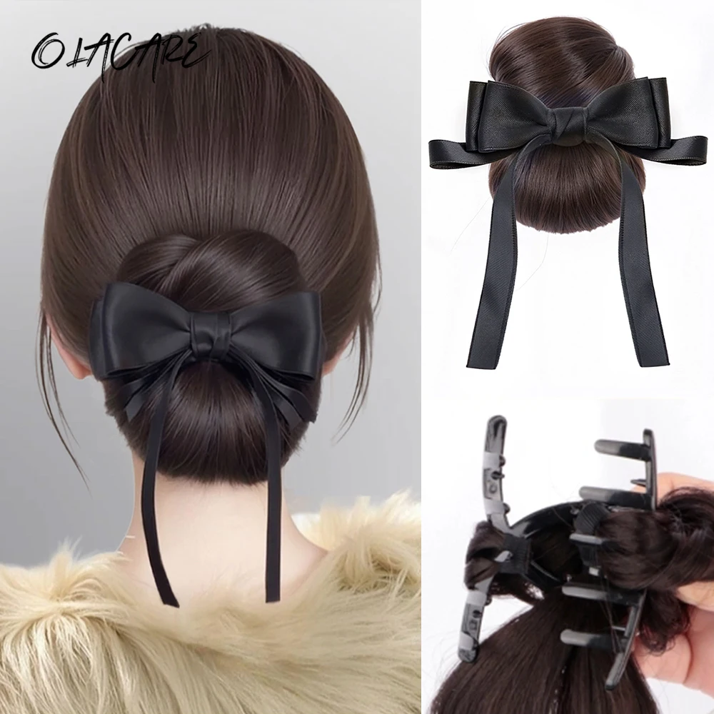 Synthetic Hair Claw Clip for Curly Bun Ponytail Extensions