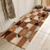 Western Patchwork Cow Fur Print Kitchen Mat Entrance Doormat Home Decor Bedroom Floor Mat Non-Slip Bath Foot Pad Home Decor 2