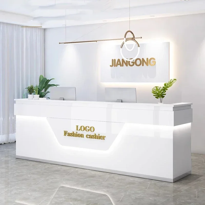Counter Simple Reception Desks Modern Luxury Design Display Reception Desks Beauty Elegant Commercial Furniture