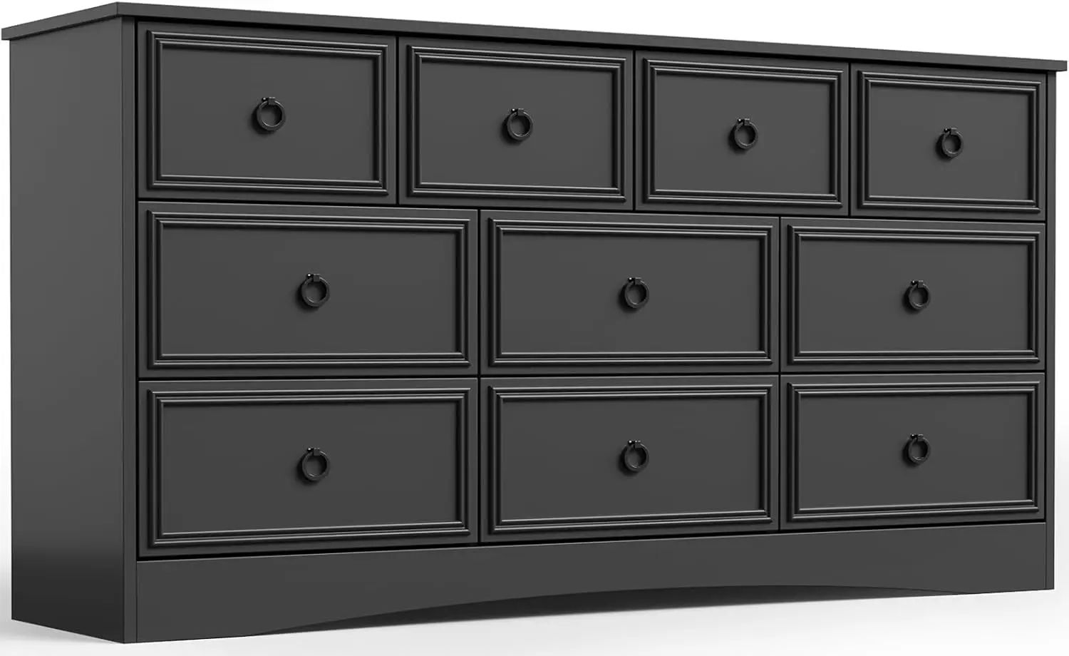 Modern 10 Drawer Dresser for Bedroom Chest of Drawers Closet Organizers and Storage Clothes Easy Pulls Handle Textured Borders