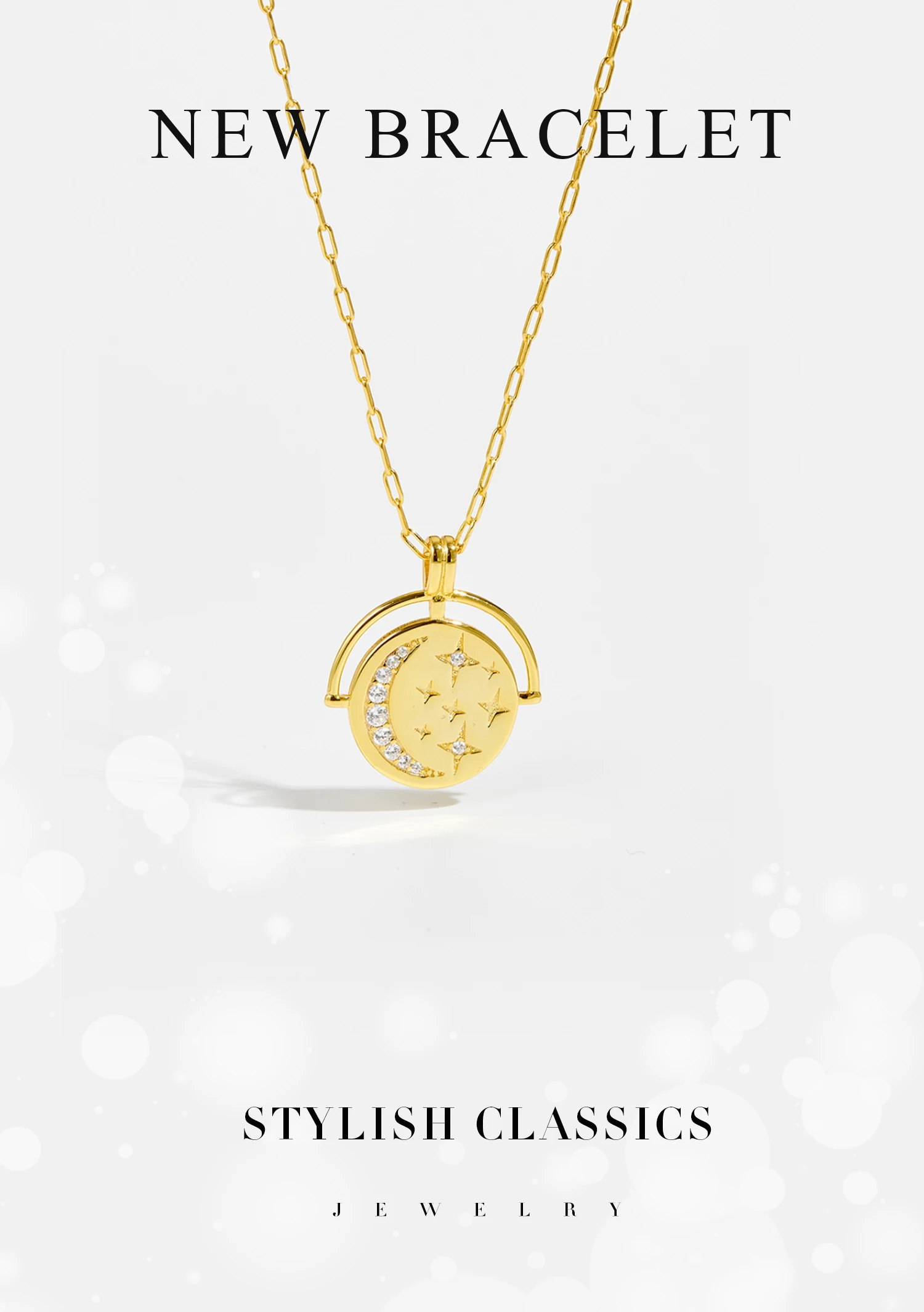 Silver Coins Horoscope Necklace with Star Zircon Pendant