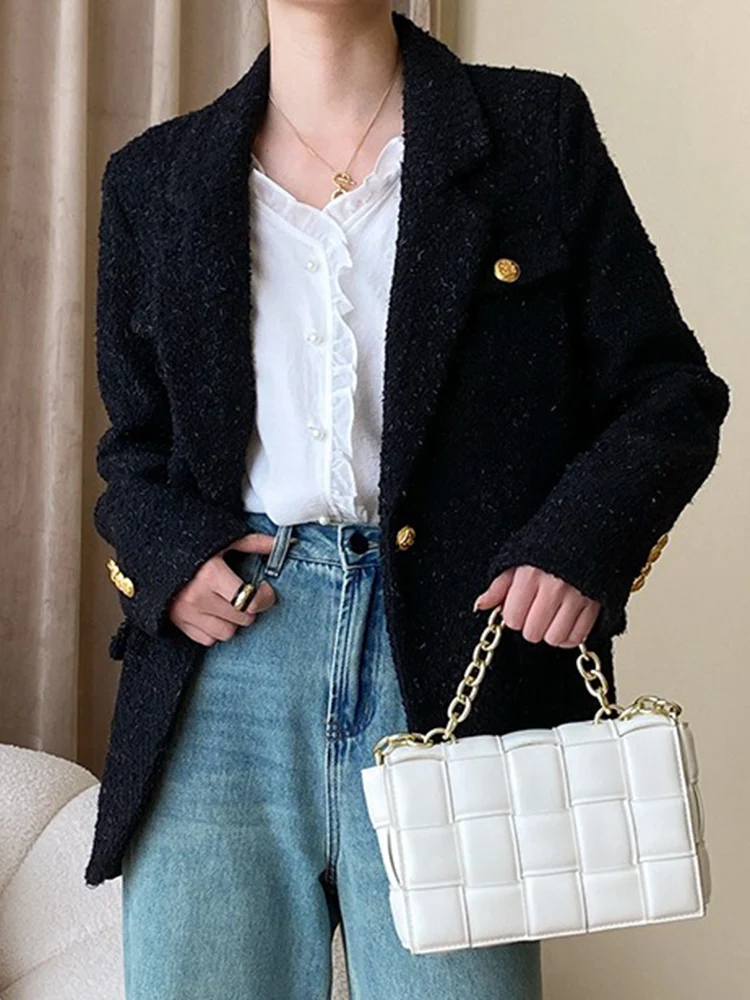 Chanel Style Jacket, Black & White Tweed Jacket, Cute Fall Blazer