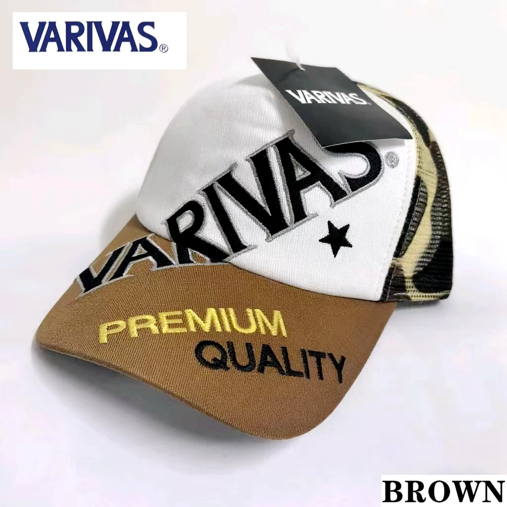 Original VARIVAS PERMIUM QULITY Fishing Cap Adjustable size Sunscreen CAP black/brown/Blue camouflage color