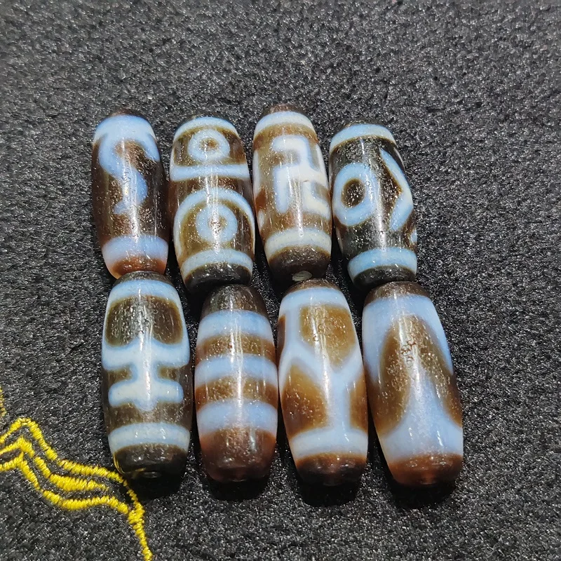 

Xizang Agate Dzi Horseshoe Pattern Weathered Tiger Tooth tortoise Shell and other Totem Beads Necklace Pendant DIY Accessories