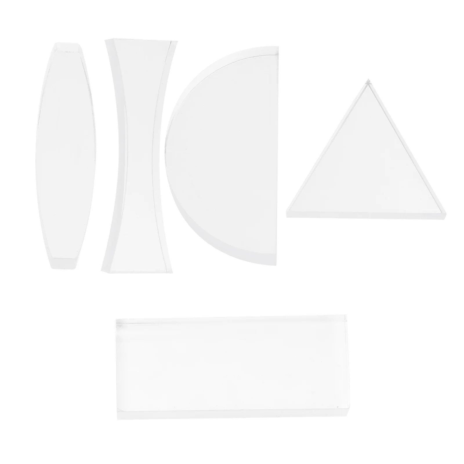 

5 Pcs Cool Crystal Optical Lens Work Concave Convex Lenses Physical Experiment Acrylic Basic Physics