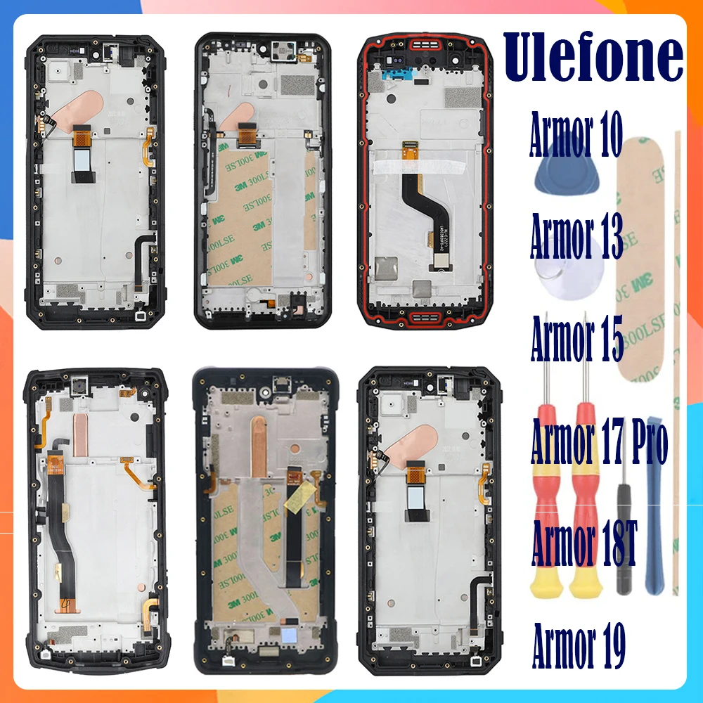 Per Ulefone Armor 10 Armor 13 Armor 15 Armor 17 Pro Armor 18T Armor 19 + Display Lcd + Touch + Frame