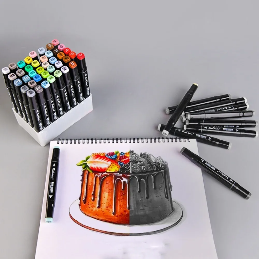 Pen Holder Stationery Organizer Stationery Storage Box Large-capacity Marker Pen Storage Holder Multifunctional Waterproof 24/30/36/40/48 Slots Universal Children Gifts