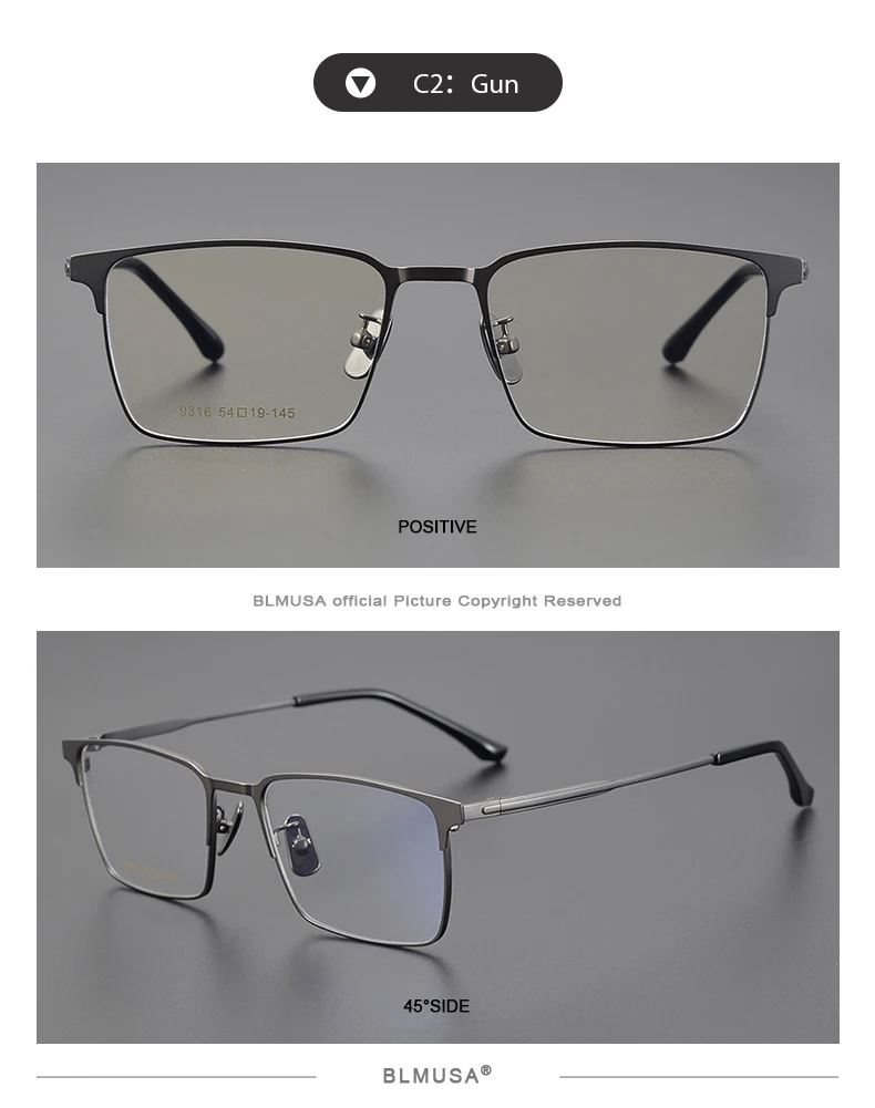 BLMUSA Männer Mode Vintage Progressive Gläser Blau Licht Blockieren Lesebrille Multifokale Photochrome Anpassung Gläser – Detail 19