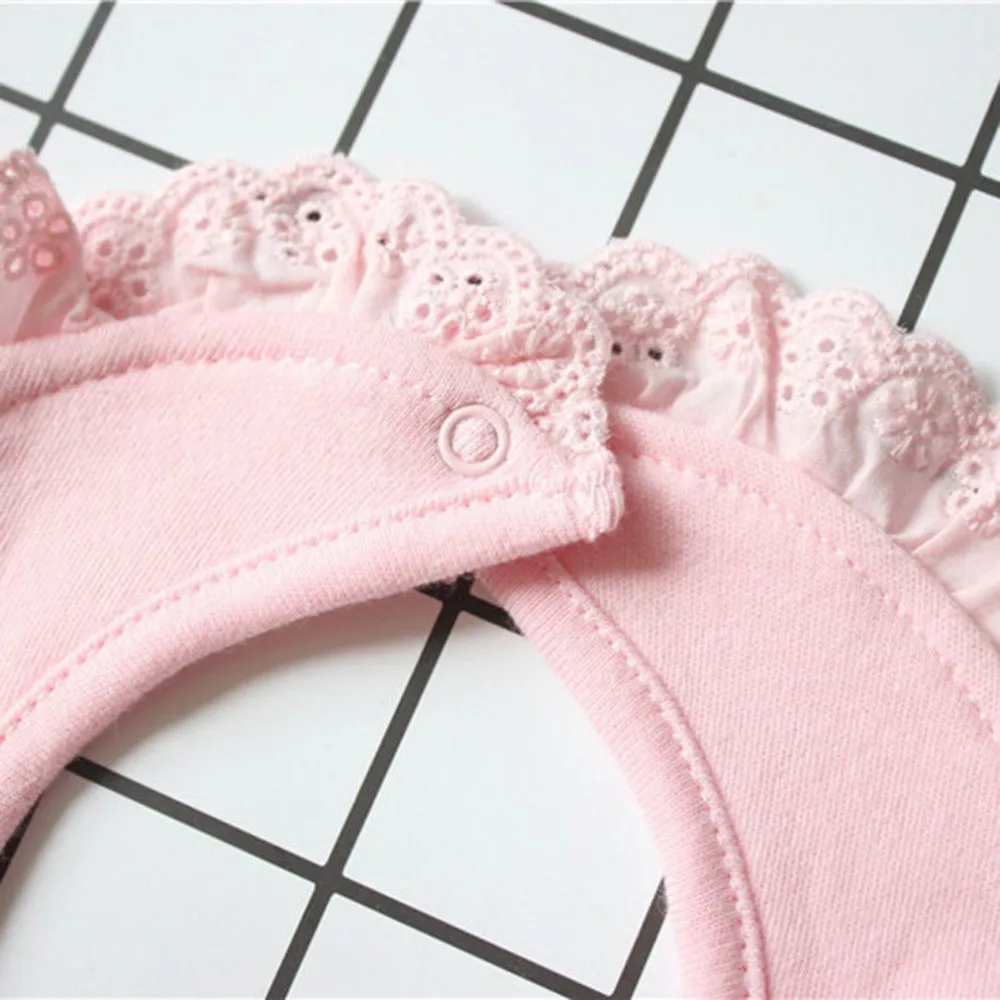 Cotton Newborn Lace Bow Baby Bibs Girls Boys Burp Cloth Infant Bibs Baberos Infant Saliva Towels Toddler Baby Scarf feeding bib