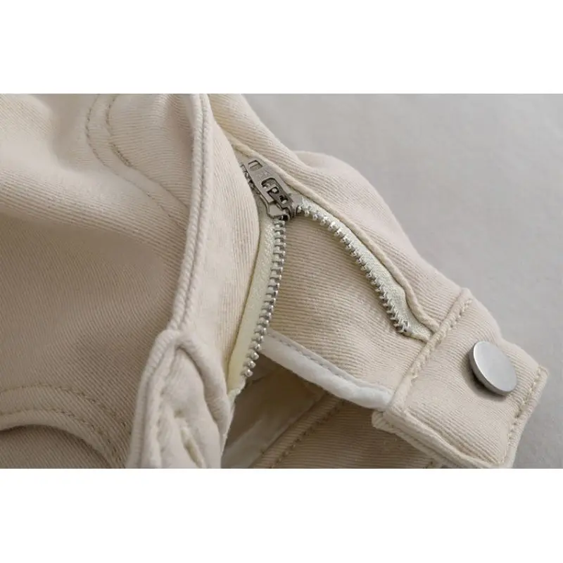 Autumn Winter Solid Color Fashion All-match Haren Pants Women High Street Casual Loose Button Pocket Plus Velvet Warm Trousers