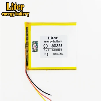3 line 3.7V 3200mAh Lithium Tablet polymer battery for Tablet PC / MID PDA 356595