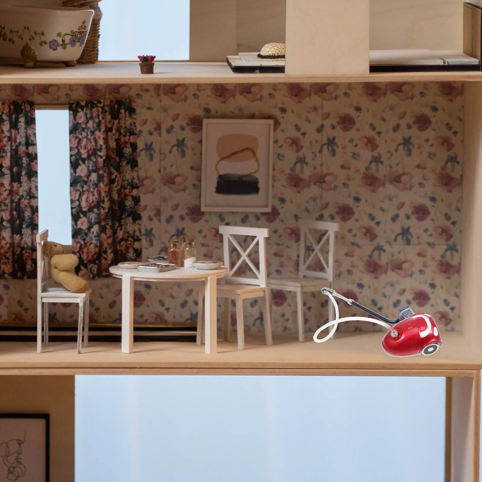 현실적인 미니 먼지 수집기 장식품 미니어처 홈 장 프리미엄 장인정신 미니어처 홈 장식 침실 드레싱룸 사진 촬영용