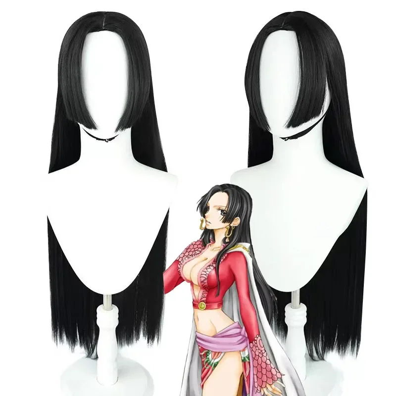 

Seven Warlords of the Sea Women cosplay Boa Hancock wig role play long straight black hair costumes
