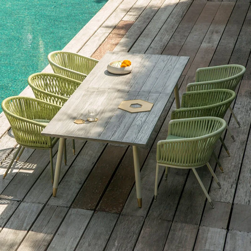

Leisure Rattan Table and Chair Combination Garden Courtyard Terrace Sunshine Room Light Luxury High-End Outdoor Rattan Chair