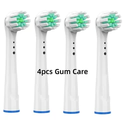 Premium Replacement Brush Heads for Electric Toothbrushes - Advanced Cleaning Action, Pack of 4/8 (4 Gum Care)