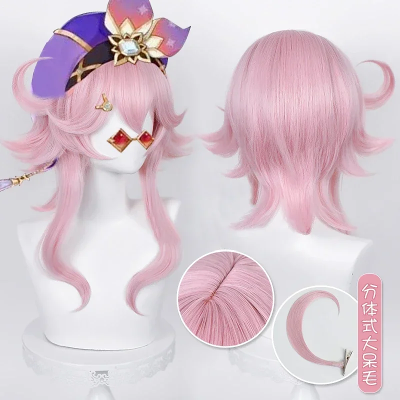 

Dori Cosplay Wig Game Genshin Impact Cosplay Dori Sumeru Pink Short Heat Resistant Synthetic Hair Anime Cute Wigs + Wig Cap