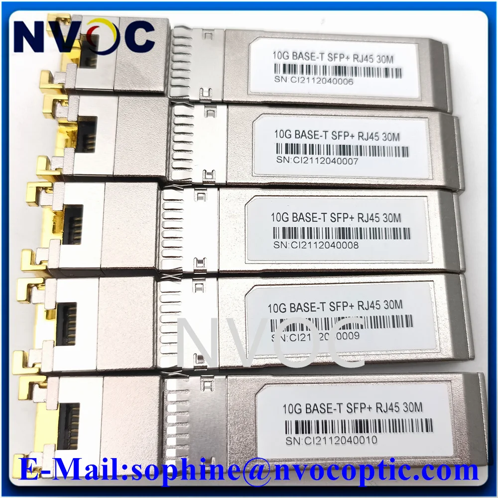 5Pcs1 0G медный SFP + модуль трансивера 30M/80/100M порт RJ45 10GBase-T совместимый с оптическим переключателем Cisco/Mikrotik Ethernet