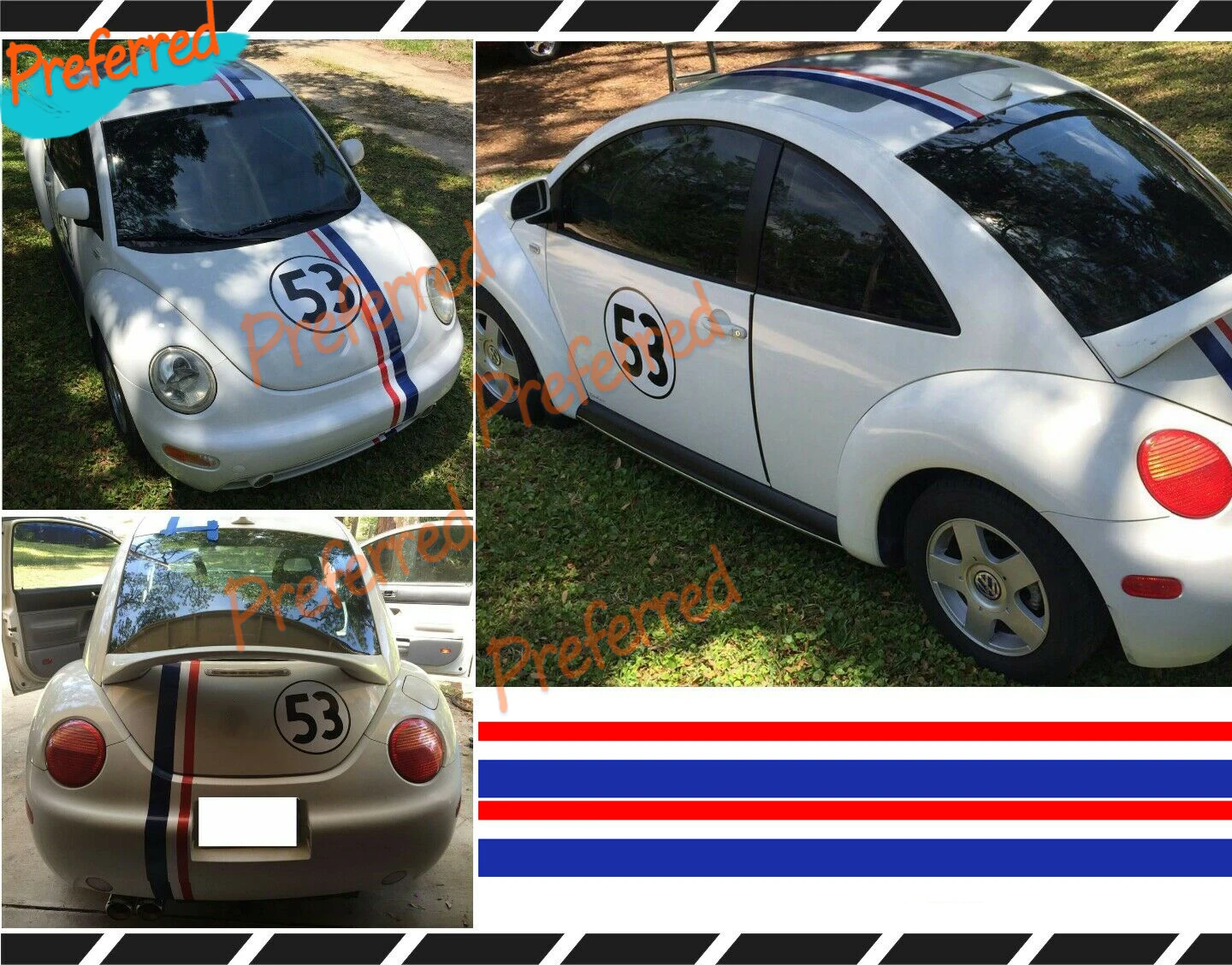 Herbie The Love Bug Decals