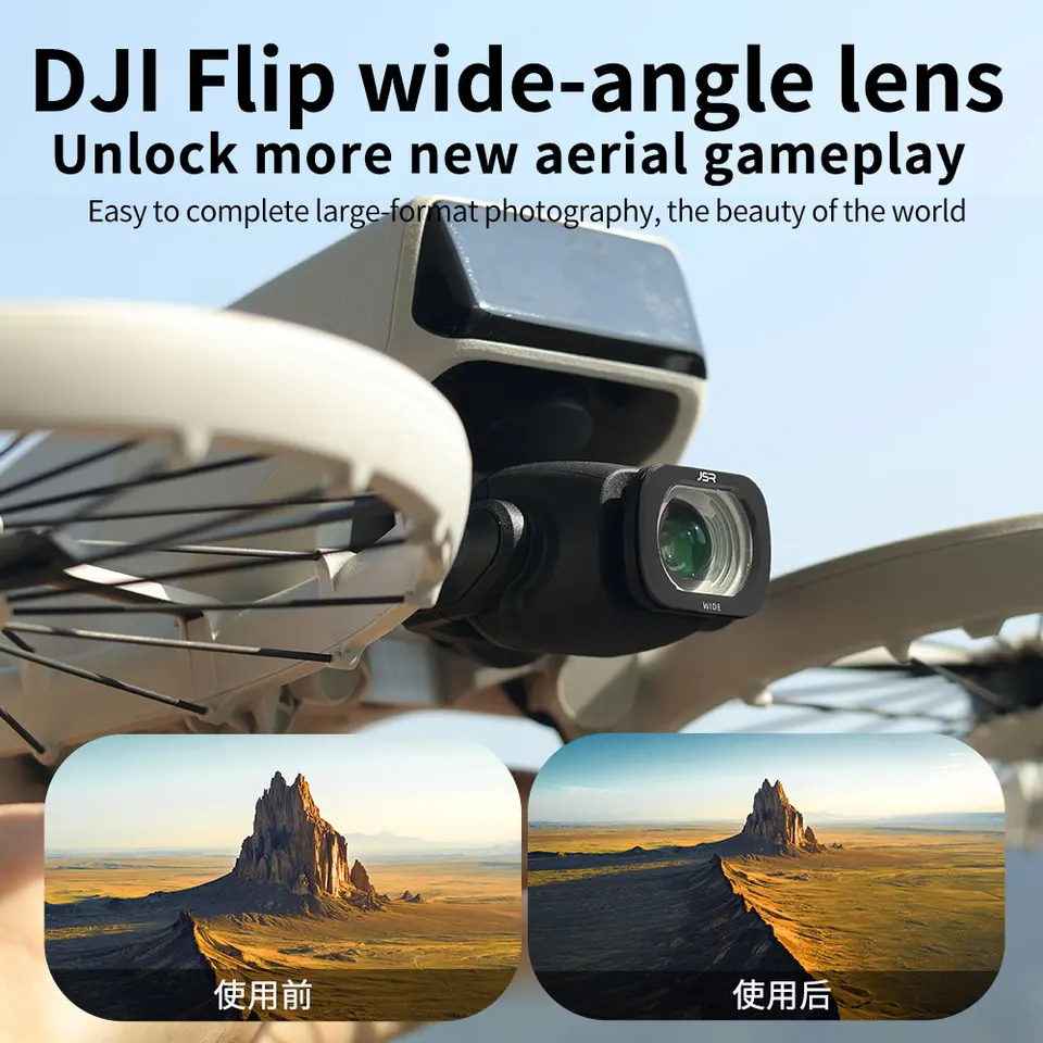 Uvafly Set Di 6 Filtri Flip Per Obiettivo DJI Flip Drone, CPL/ND8/ND16/ND32/ND64/ND128, Versione In Plastica Con Custodia