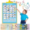 Electronic Interactive Alphabet Wall Chart Talking ABC 123s Animals Vegetables Fruits Body Shape Music Educational Posters Board 2