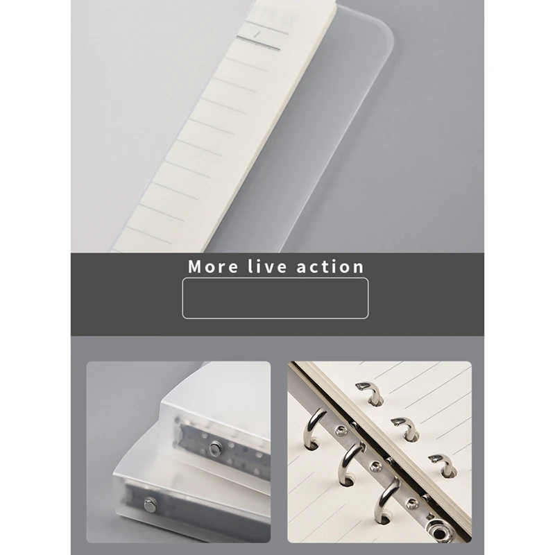 글자 크기의 사무용품 A5 에 적합한 6 링 바인더 플라스틱 파일 폴더