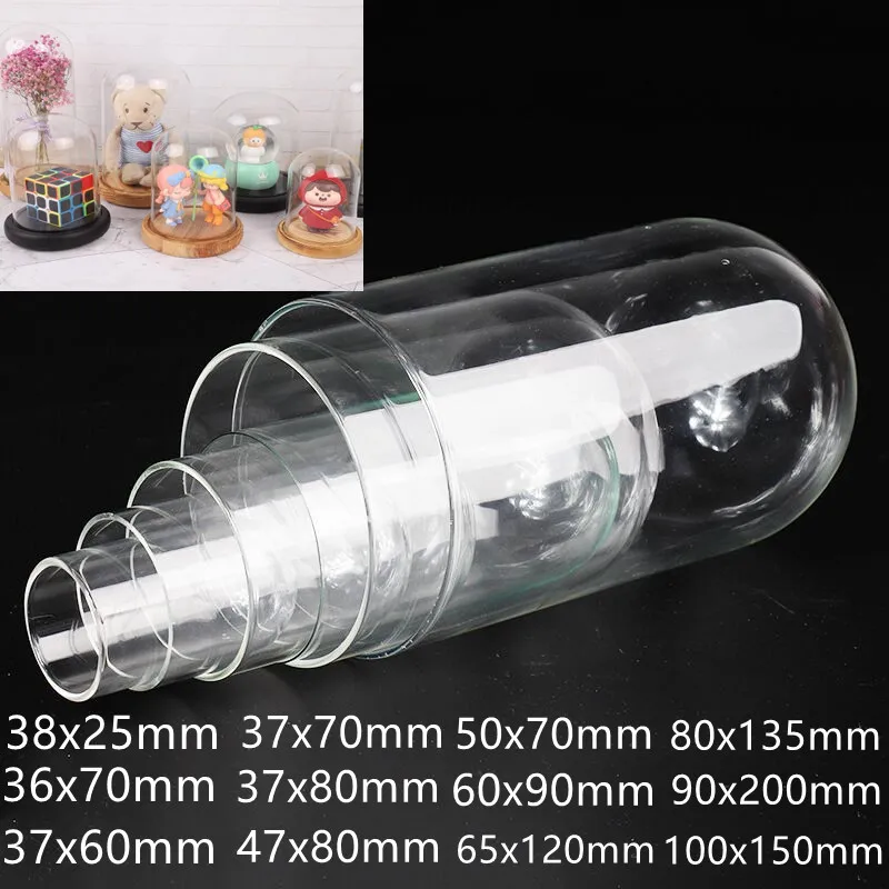 10/20/30/50pcs Tube Glass Dome Cloche Cover Microlandscape Holder Bell Jar For DIY Flower Plants Vase Table Ornaments Home Decor 3
