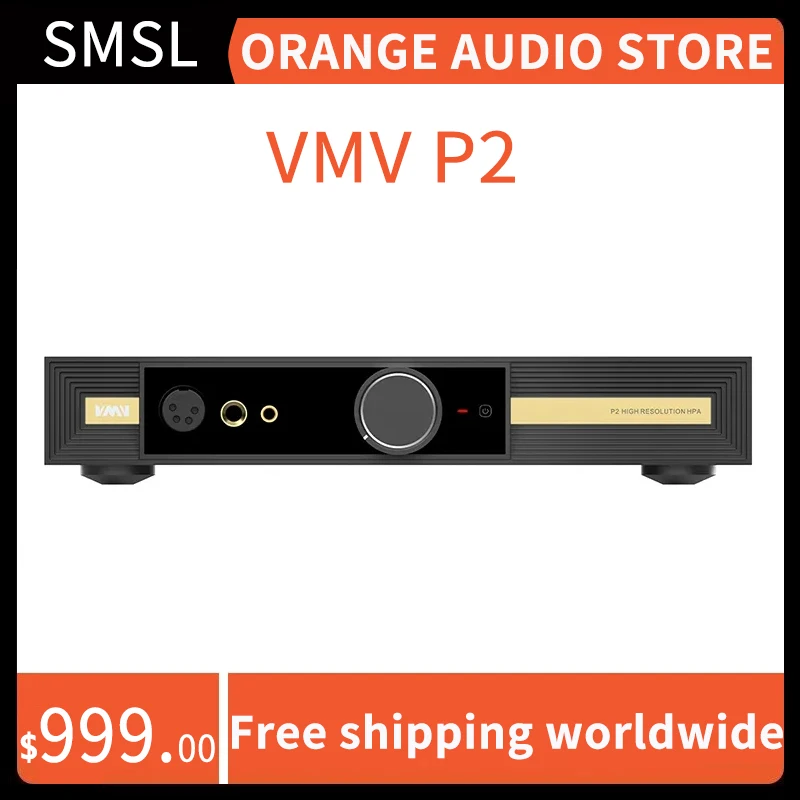 

Усилитель для наушников SMSL VMV P2, Hi-End Pre-amp 32ohmns, 6 Вт, сбалансированный и небалансированный вход для Heaphone 4,4 мм и 6,35 мм