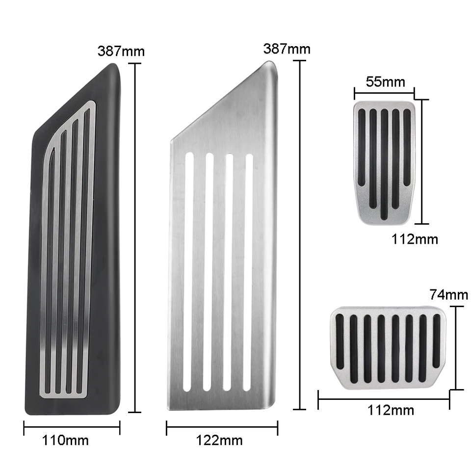 Set Di 3 Pedali Acceleratore Freno Poggiapiedi In Acciaio Inossidabile Gomma Antiscivolo Di Ricambio Per Tesla Model Sx 94977007
