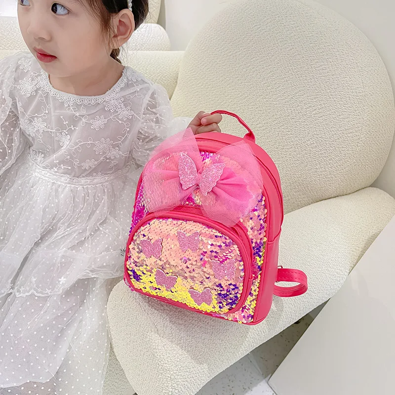 Kids Backpacks Pink Flip Sequin Backpack Toddler Backpack Cute