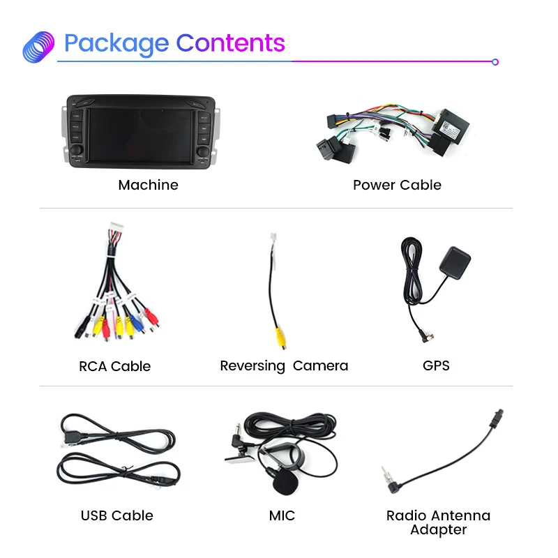 메르세데스 벤츠 W203 비토 W639 Vaneo CLK W209 W210 용 자동차 라디오 스테레오, GPS 네비게이션 멀티미디어 플레이어, 와이파이 BT RDS, 안드로이드 13, 7 인치
