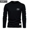 High-quality Embroidered JEEPSPIRIT Pure Cotton Round Neck Long Sleeved T-shirt for Men's Casual Fashionable Outdoor Sports 2