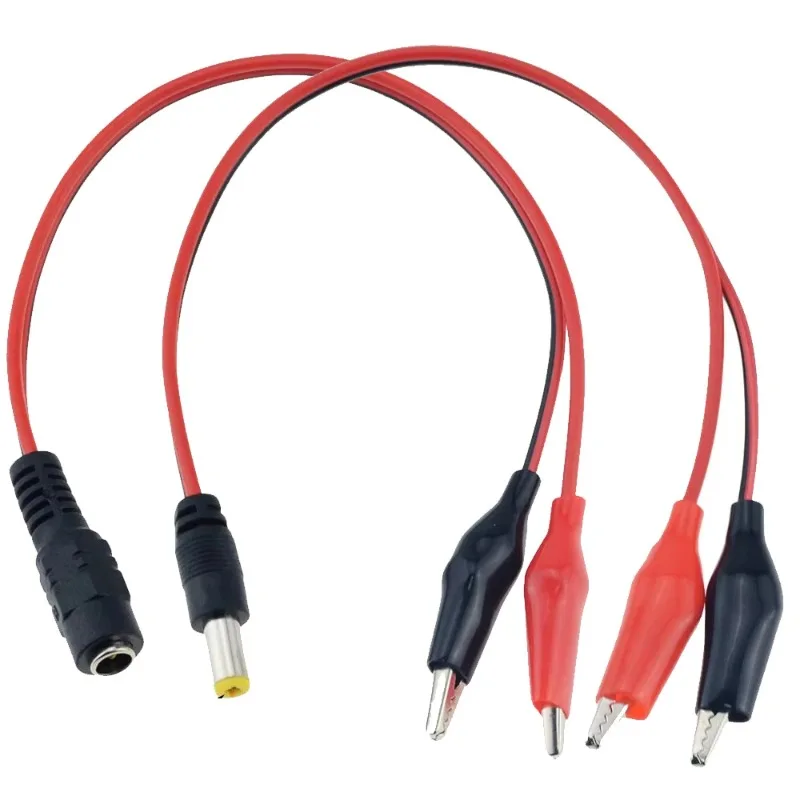 2 Alligator Clip DC Power Plug Adapter for Electronics