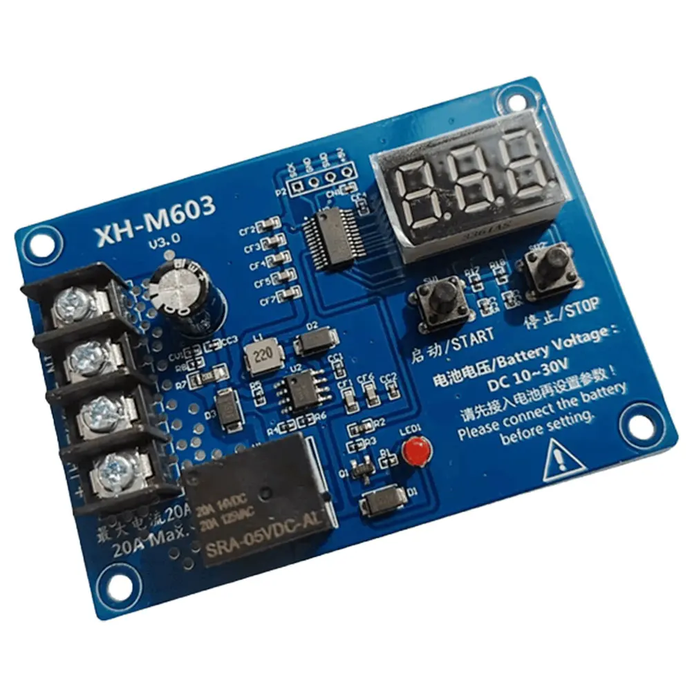 XH-M603 충전 제어 모듈 LED 디지털 디스플레이 스토리지 리튬 배터리 충전기 제어 스위치 충전 보호 보드