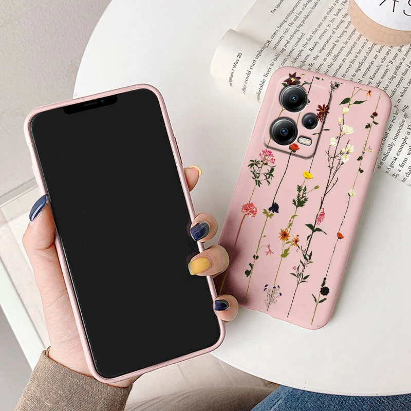 Colorful Flowers Heart Cartoon Silicone Phone Case
