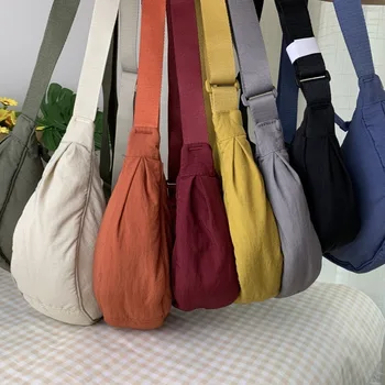 Borsa a Tracolla Casual in Nylon di Design per Donne, Grande Capacità, Borsa da Viaggio e Shopping Femminile