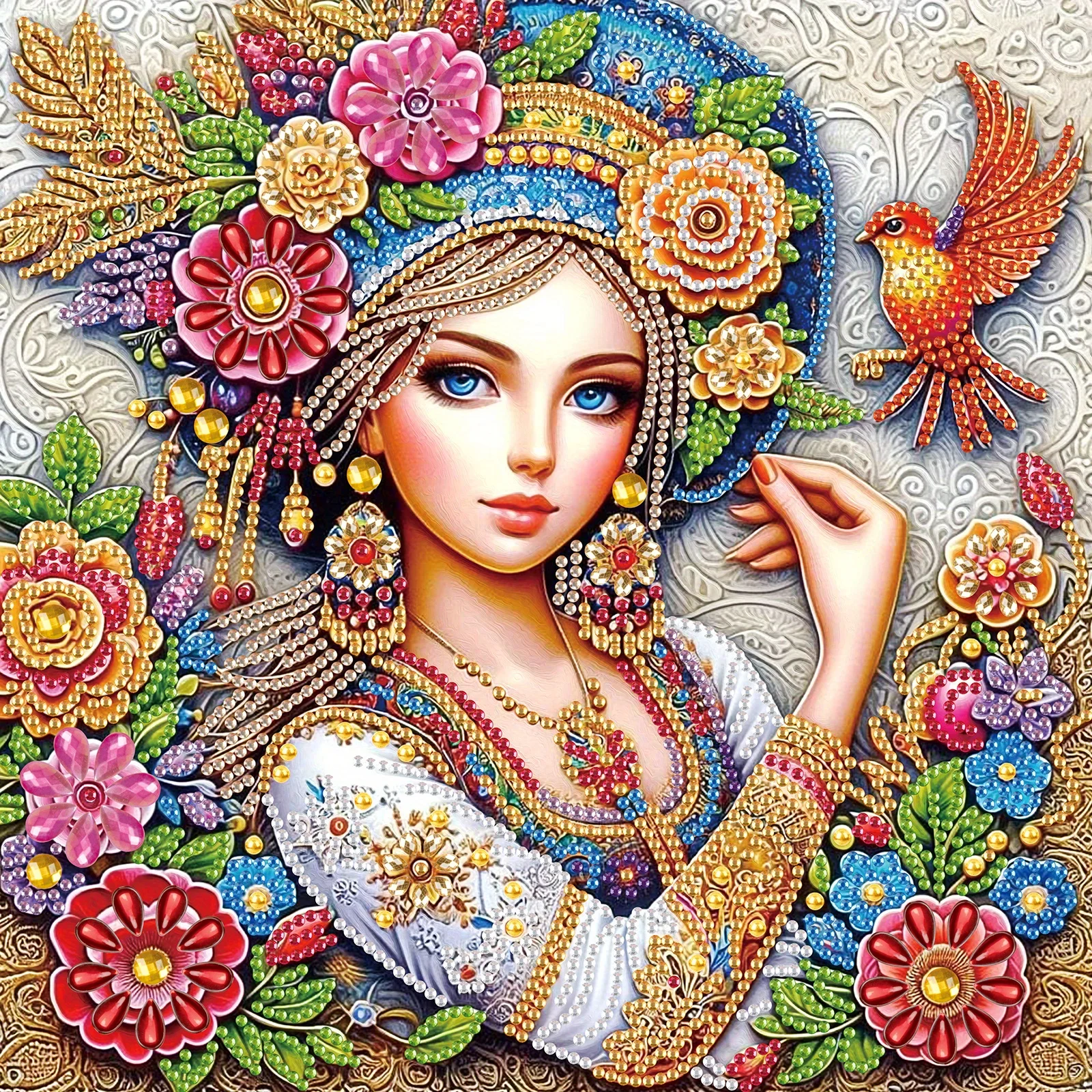 DIY Flowers and Girl 5D Special Shape Diamond Art Kits Beginners Diamond Art Painting Kits Home Wall Decoration Gift diamond painting diamond painting accessories