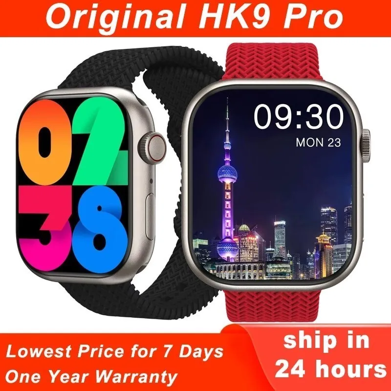 HK9 Pro AMOLED Smart Watch Men Women 2023 Series 8 Compass Smartwatch