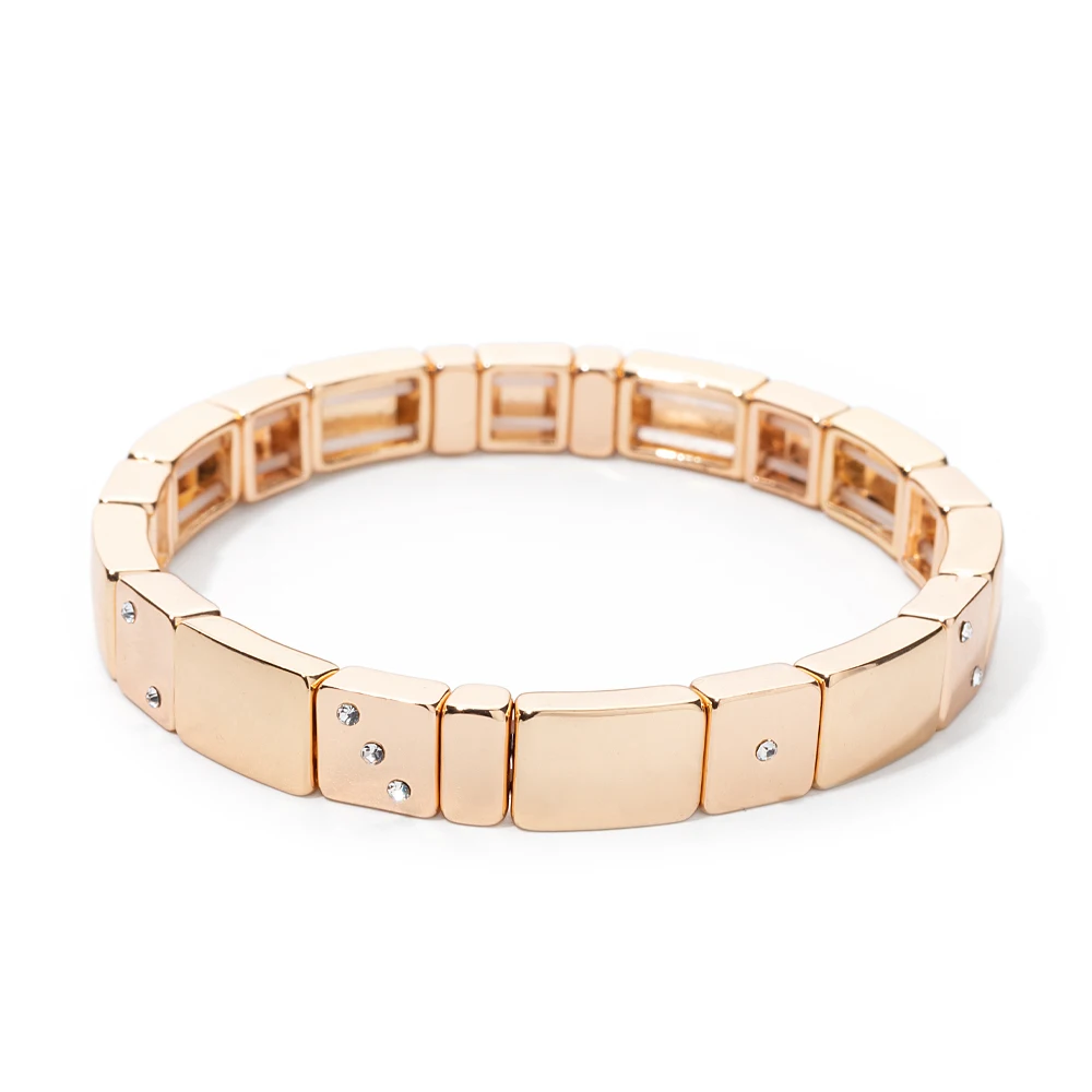 2024 New Fashion Gold Color Enamel Dice Bead Bracelet for Women