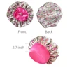 New Satin Bonnet Silk Night Sleeping Cap For Women Curly Braid Hair Multi Style Printing 5