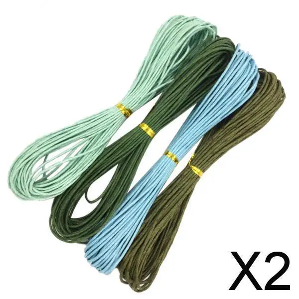 

2x4 упаковки/цветная Вощеная хлопковая нить для изготовления ювелирных изделий своими руками, плетеная нить B