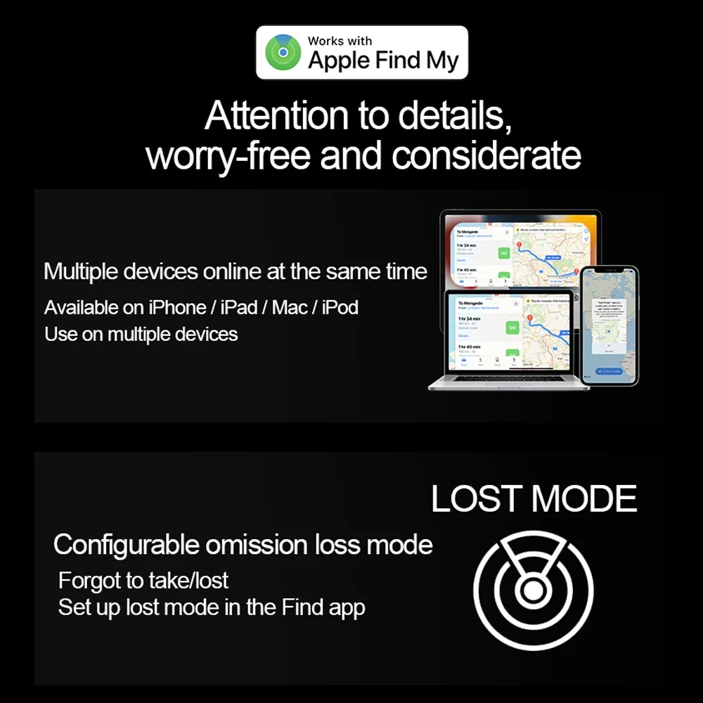 Bluetooth GPS Tracker Smart Tag Airtag Work with Apple Find My APP ITag Locator Air Tags Pet Key Finder for iOS Pet