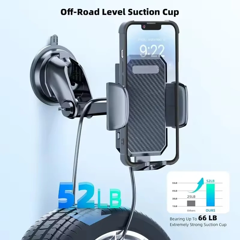 Car Phone Holder Mount Stand with Suction Cup Smartphone Support Bracket for iPhone Xiaomi Huawei Samsung Cell Mobile in Car