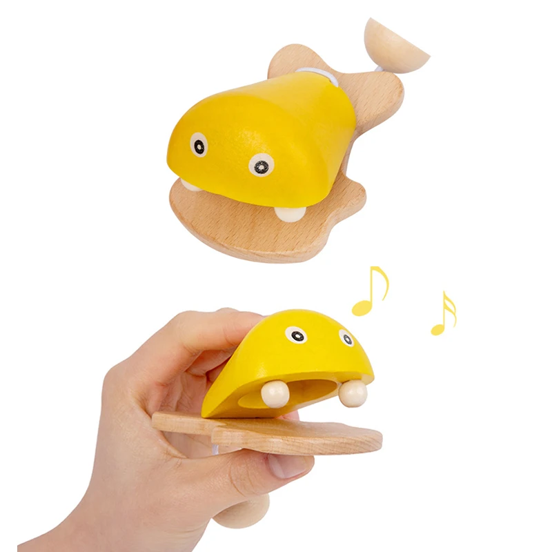 Wooden Castanets Orff 3-7 Years Old Musical Instruments