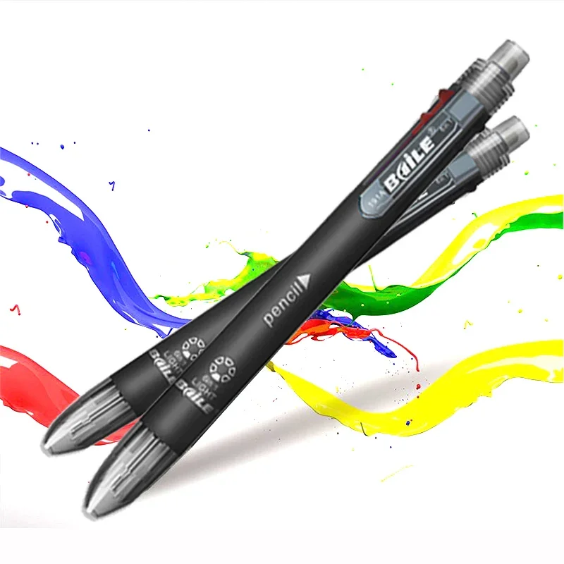 6 Colors Pen Creative Multicolor Ballpoint Pen With 5 Colors Ball 1 Automatic Pencil Multifunction Office School Supply