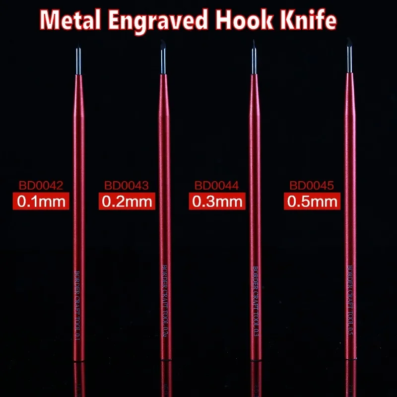 테두리 BD0042-45 0.1mm-0.5mm 금속 새겨진 후크 나이프 모델 만들기 도구 군사 모델 취미 DIY 액세서리에 대한 공예 도구