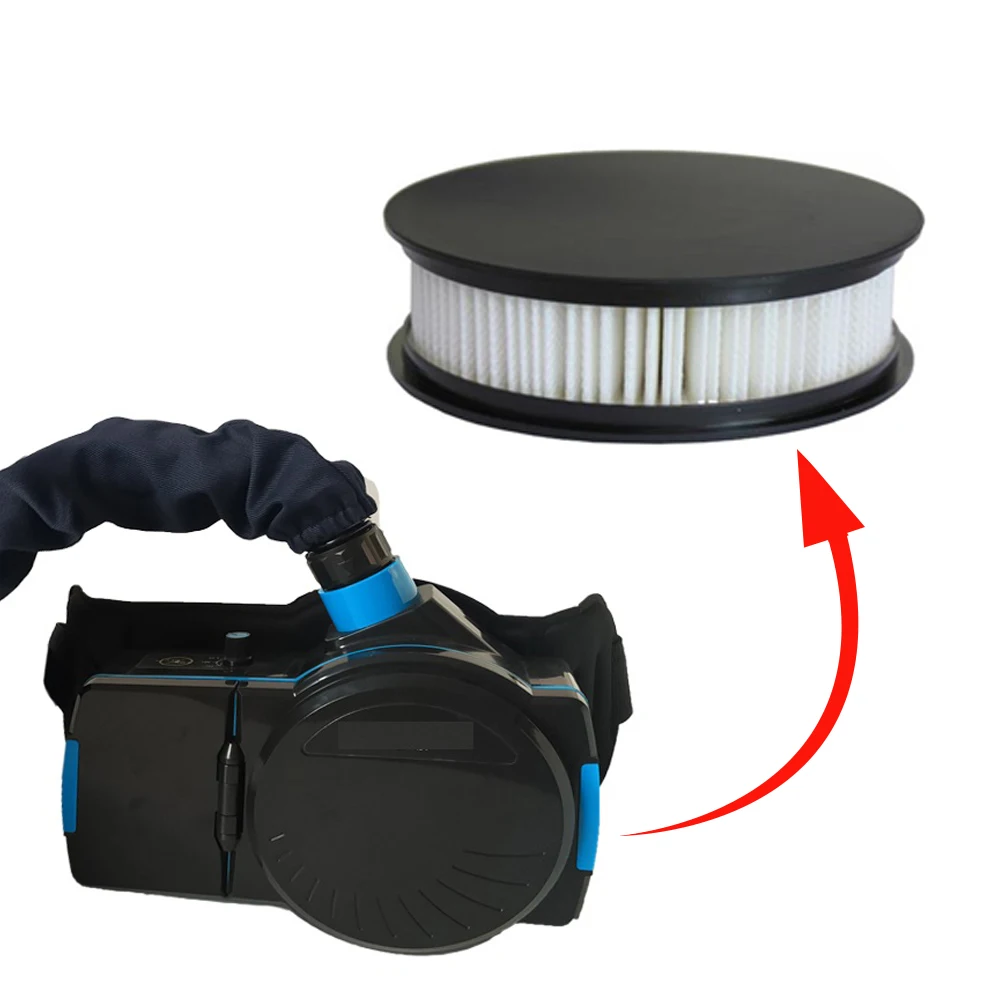 Filtre P3 HEPA pour purificateur d'air PR01, détail du maillage et joint d'étanchéité.
